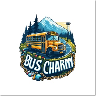 School Bus Charm Posters and Art